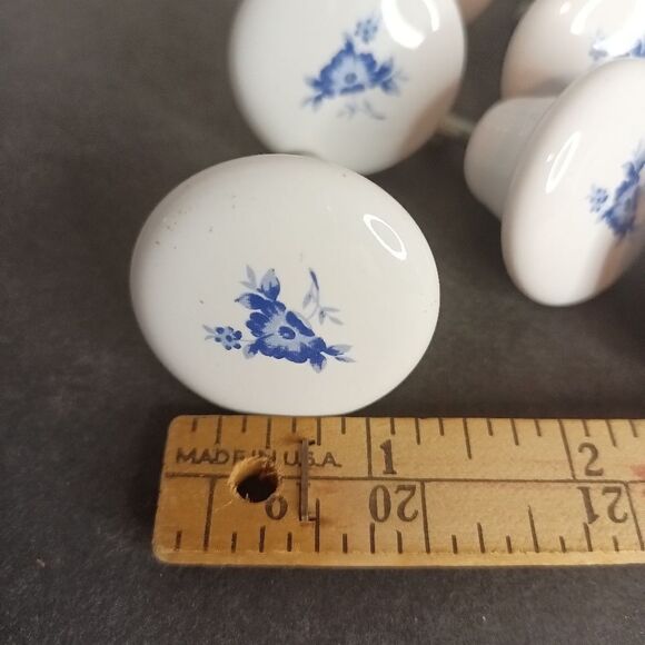 Vintage porcelain cabinet door pulls - Picture 9 of 13